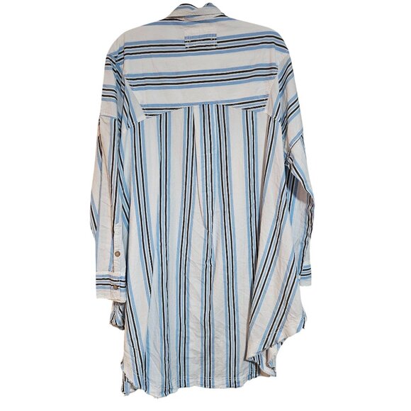 We The Free Woman Shirt/Dress Stripe XL Coastal Boho Oversized Romantic Western - Picture 3 of 16